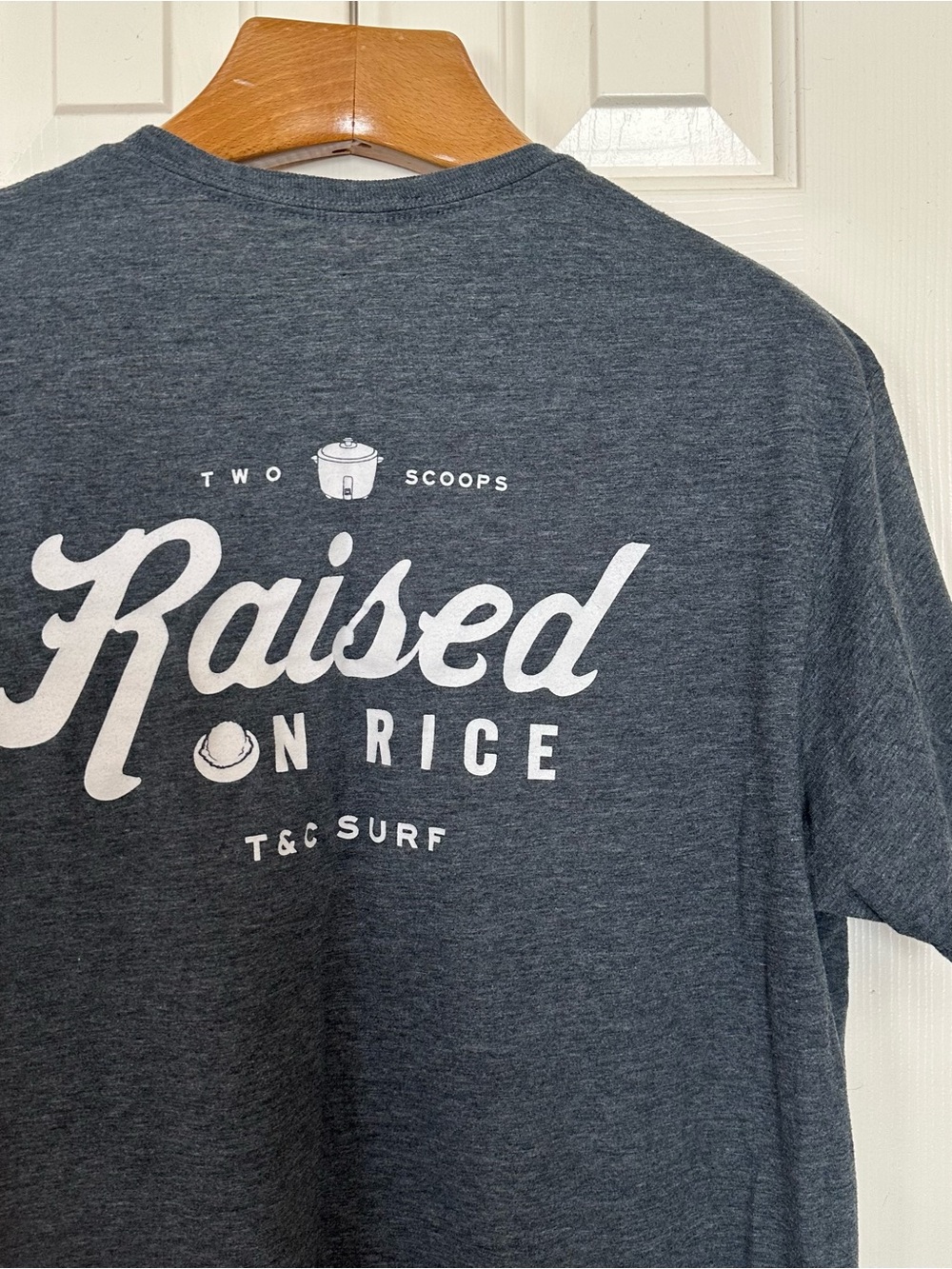 Raised on Rice Heather Grey Short-Sleeve Graphic Tee